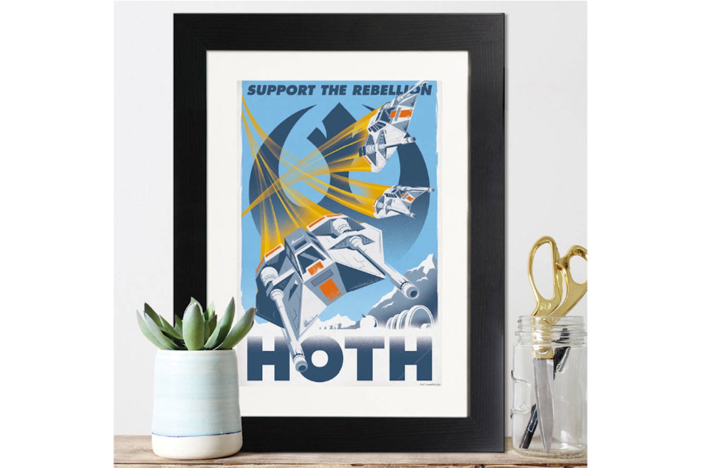 Star Wars Retro Hoth Framed Print by Instajunction, £34.95