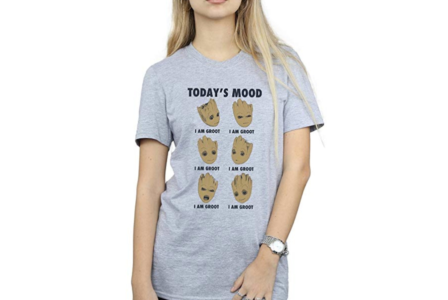 Marvel Women's Guardians of The Galaxy Groot Today's Mood Boyfriend Fit T-Shirt, £15.99