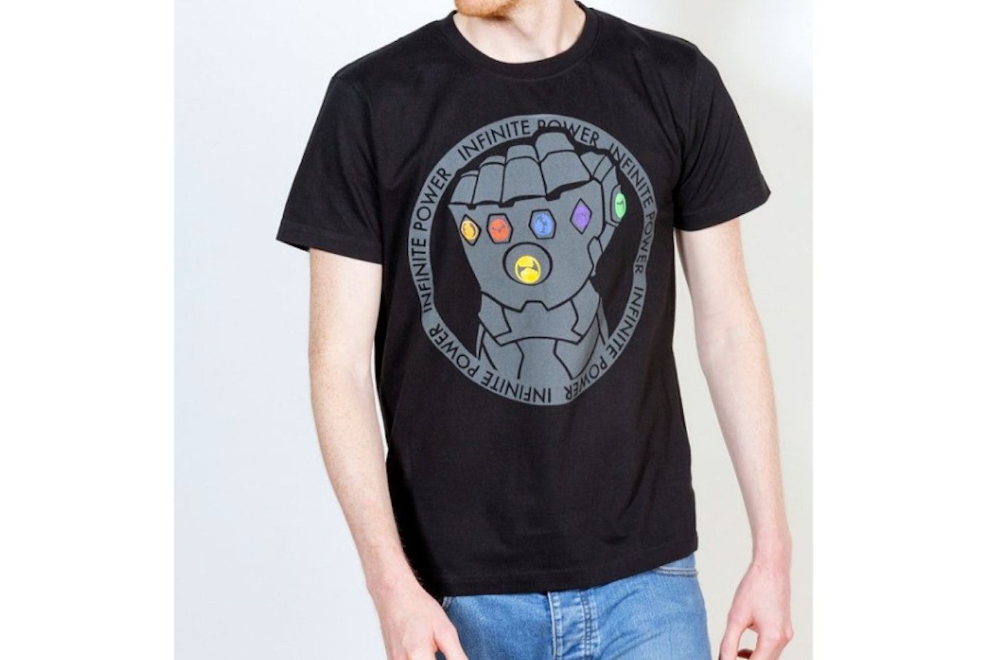 Men's Black Thanos Gauntlet Avengers T-Shirt, £15.99